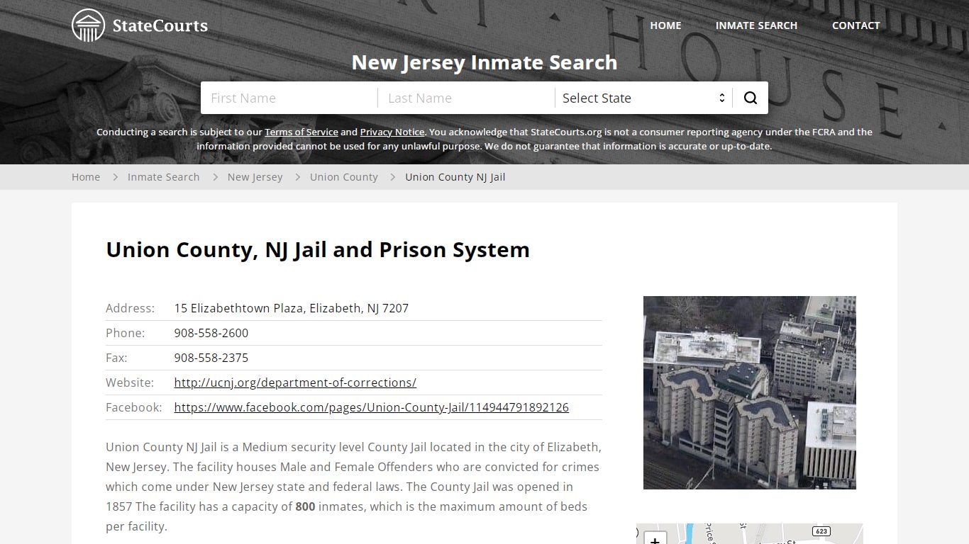 Union County NJ Jail Inmate Records Search, New Jersey ...